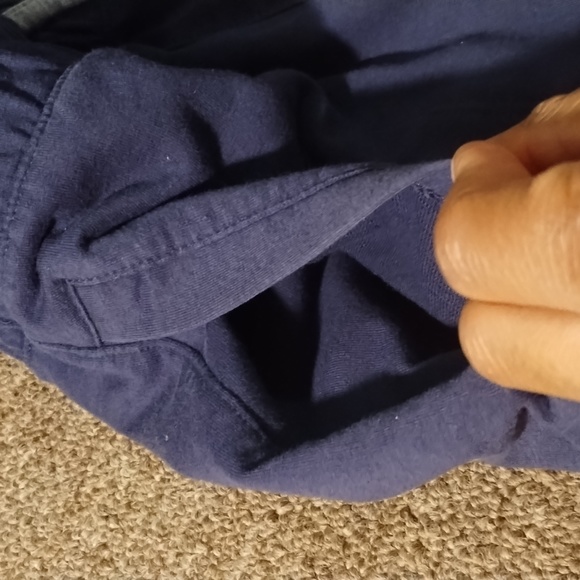 Spalding Navy Casual Drawstring Pockets Relax Fit Hipster sweatpants shorts S/P - Picture 7 of 12